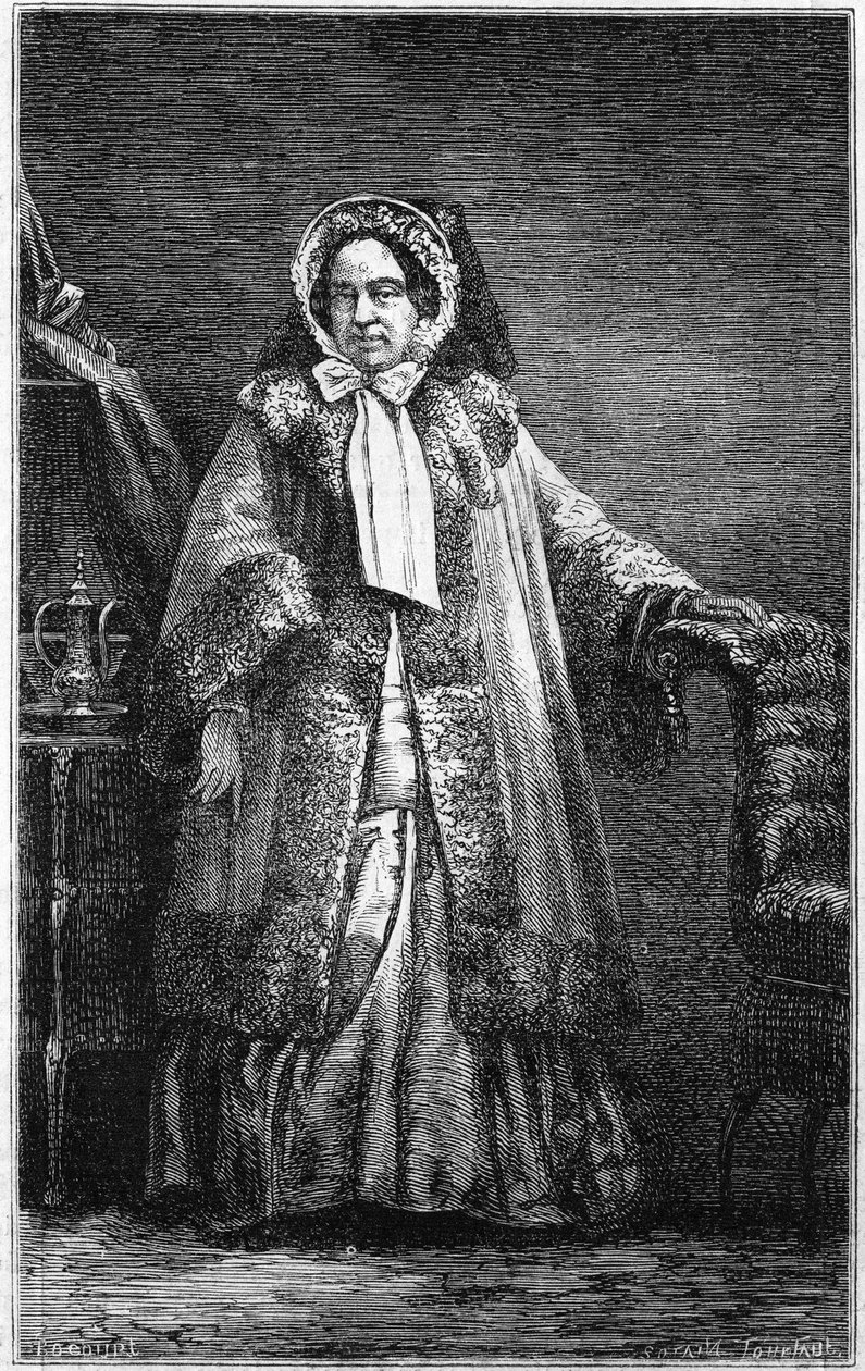 Porträtt av grevinnan Dash (Anne Gabrielle de Cisternes de Cutiras, Viscount of Poilloue de Saint Mars av French School