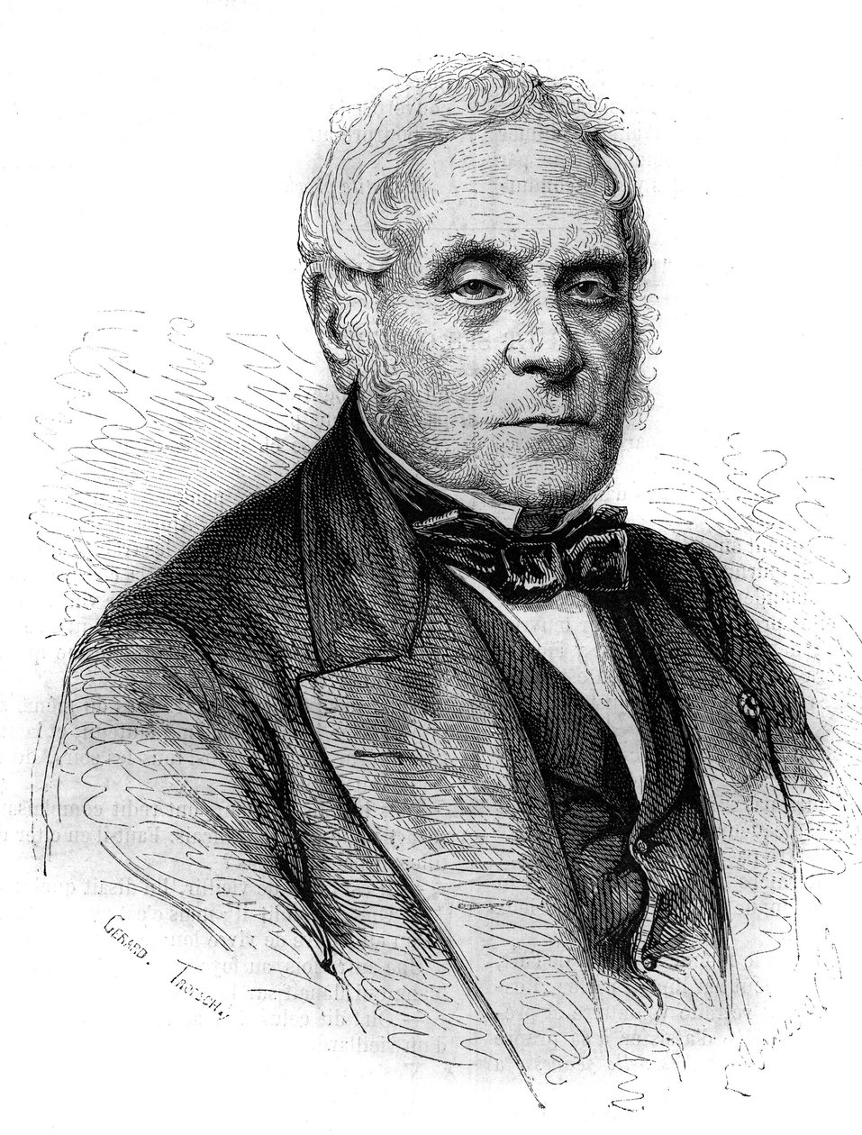 Porträtt av Daniel Francois Esprit Auber (Daniel-Francois-Esprit) (1782-1871), fransk kompositör. Gravyr från 1867-1868. av French School