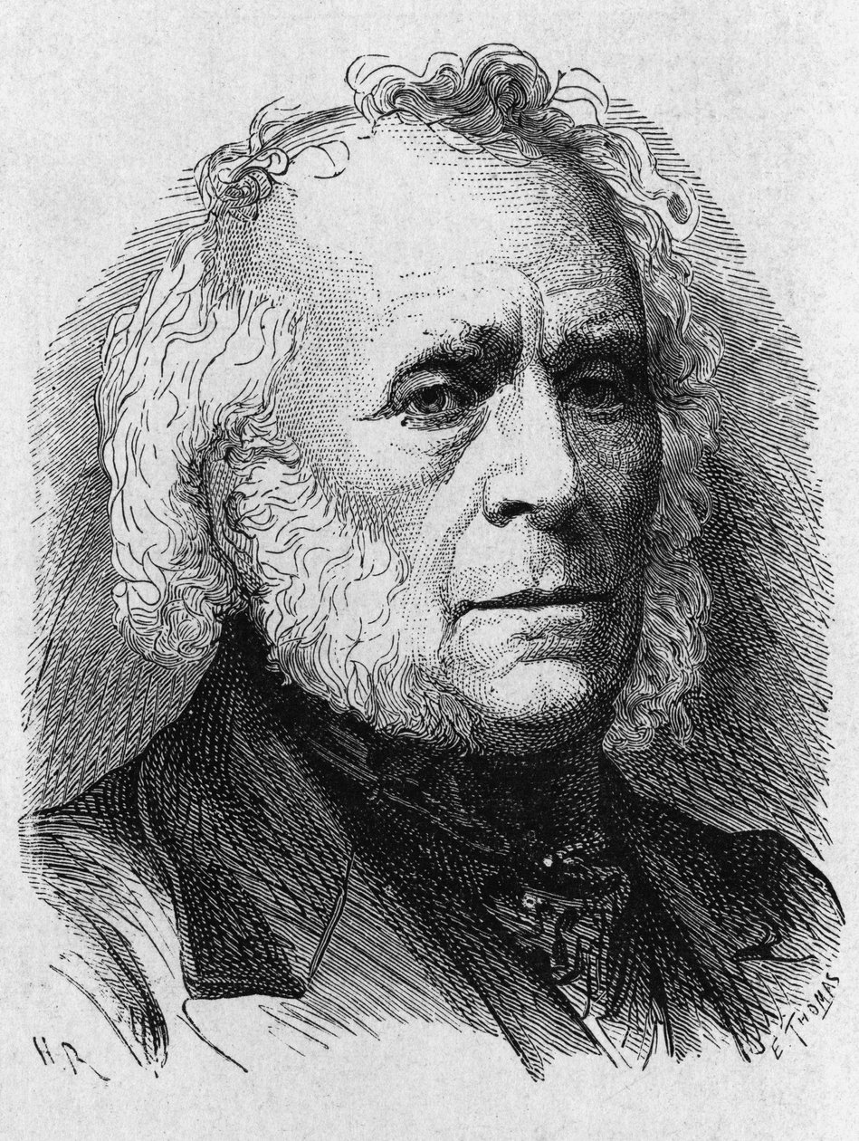 Porträtt av David Brewster (1781 - 1868) - i "" Vetenskapens album; Illuströsa forskare; Stora upptäckter””” 1896. av French School