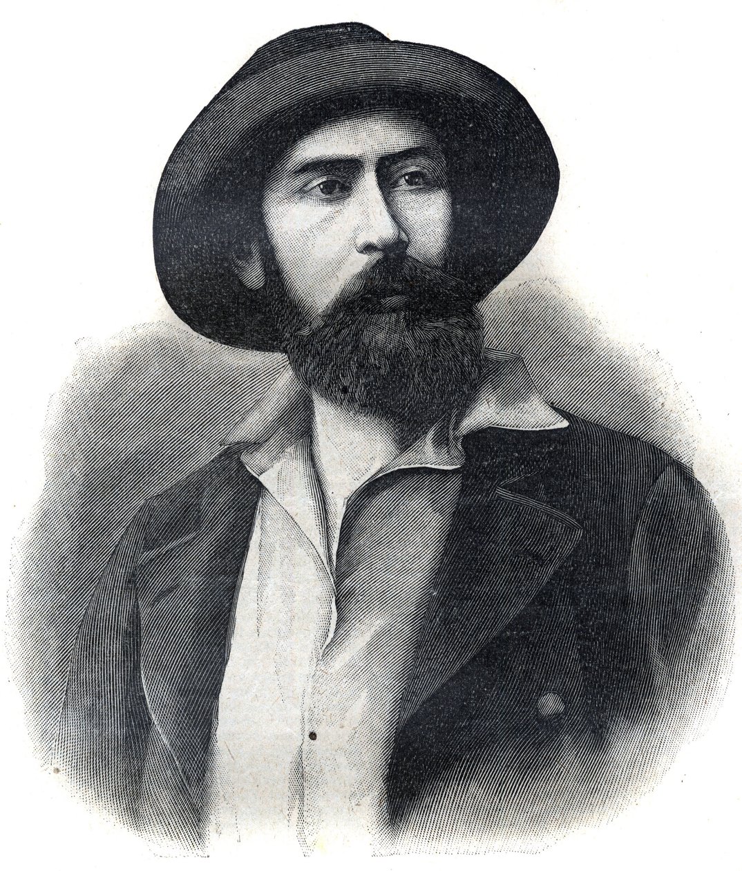 Porträtt av doktor Noel Eugene Ballay (1847-1902), fransk upptäcktsresande och kolonialadministratör, den andre generalguvernören i Franska Västafrika (AOF eller A.O.F.) Gravyr 1902. Privat samling. av French School