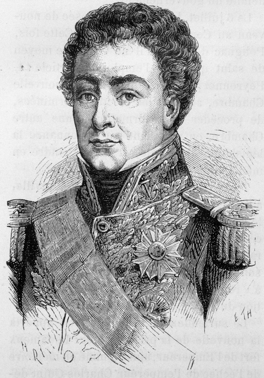 Porträtt av Duperré, amiral och Peer av Frankrike (1775 - 1846) - i "" L
