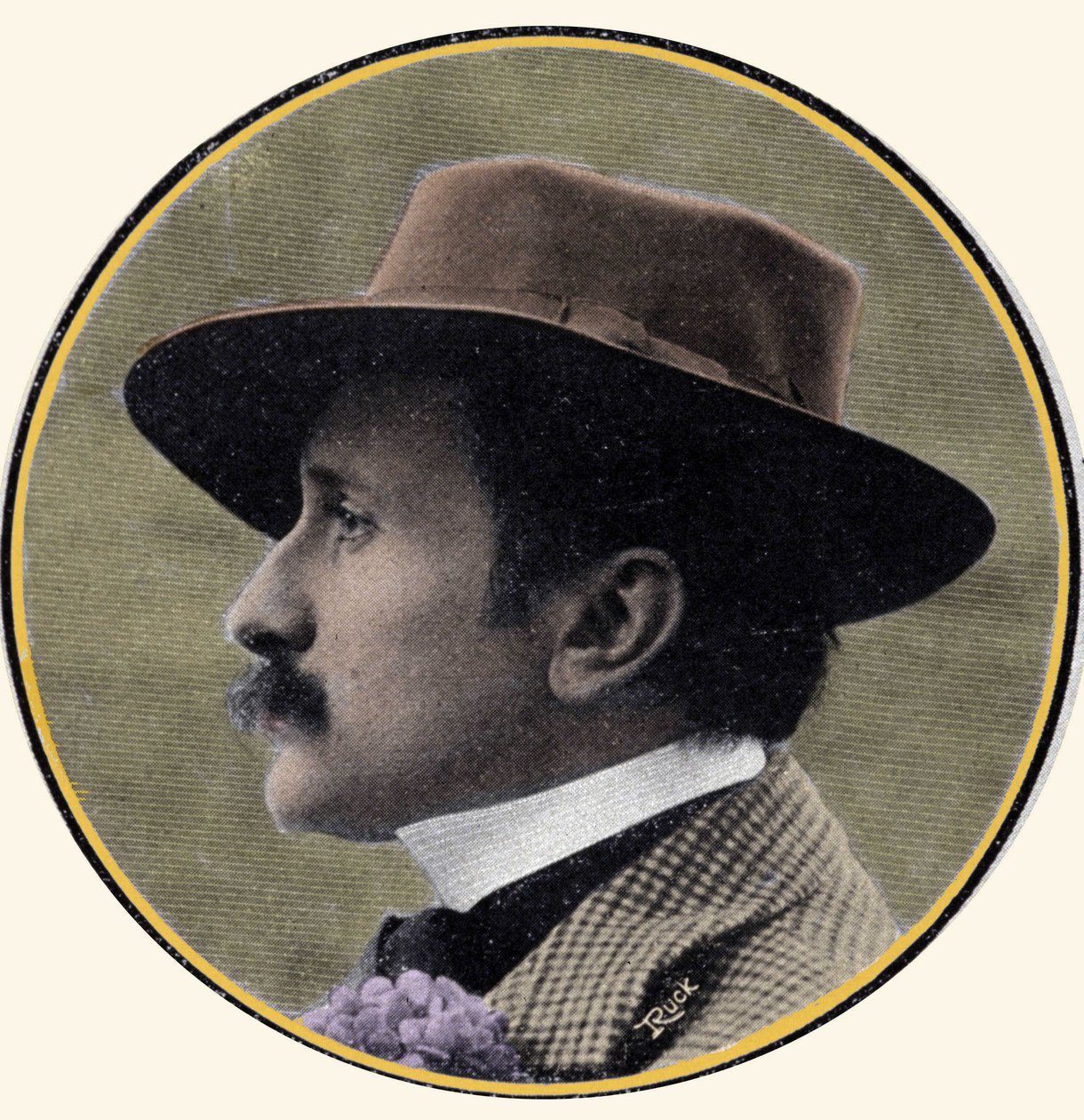 Porträtt av Edmond Rostand (1868-1918), fransk författare. av French School