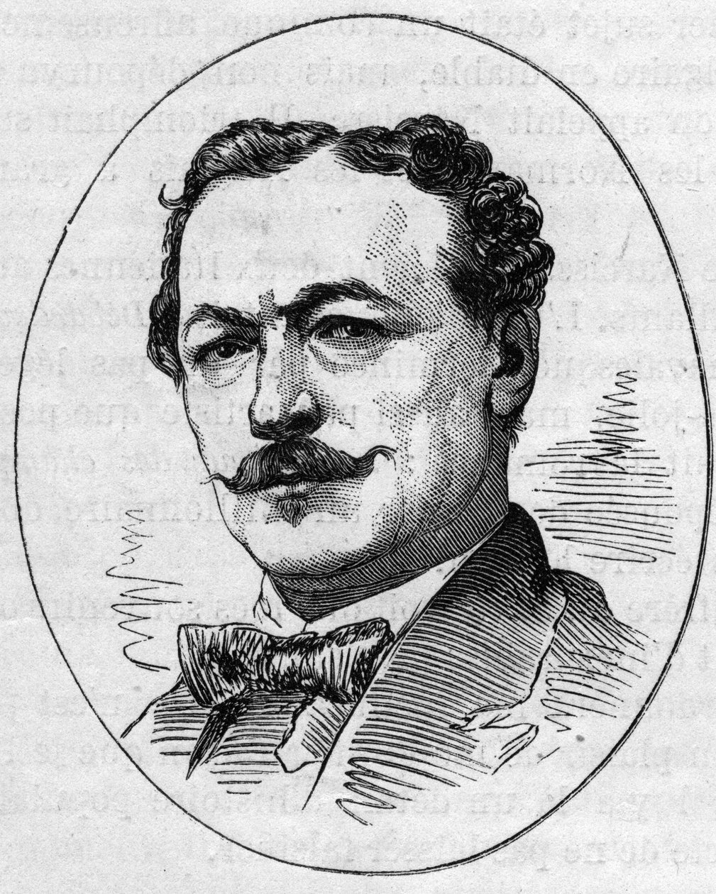 Porträtt av Edouard Louis Dubufe (1820-1883), fransk målare. Gravyr i "" Le Monde Illustré"" nr 890 av 2 maj 1874. av French School