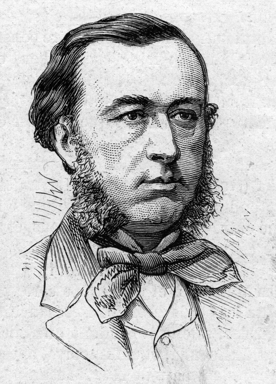 Porträtt av Elme Marie Caro (1826-1887), fransk filosof. Gravyr i "" Le Monde Illustré"" nr 883 av 14 mars 1874. av French School
