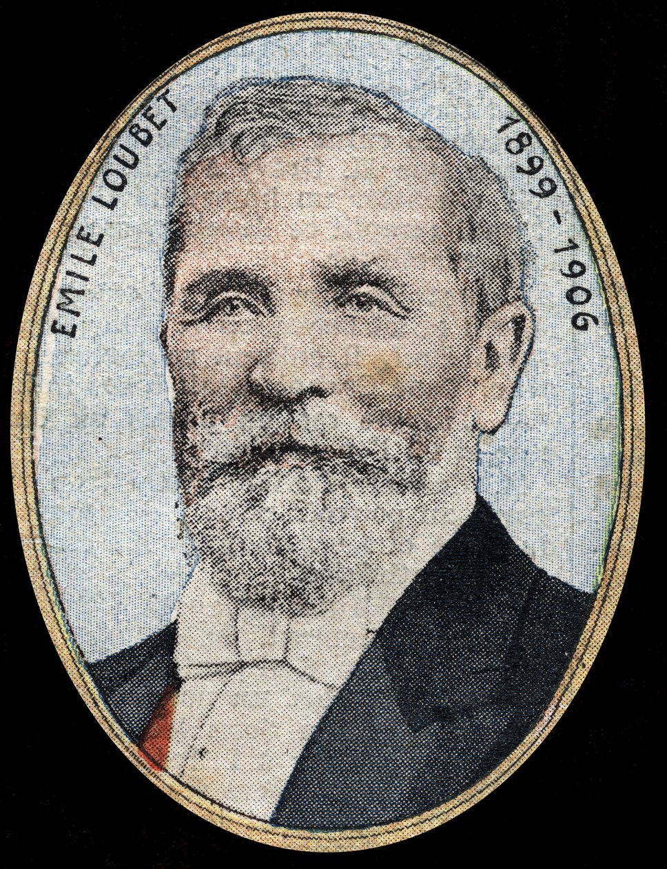 Porträtt av Emile Loubet (1836-1929), Frankrikes president. av French School