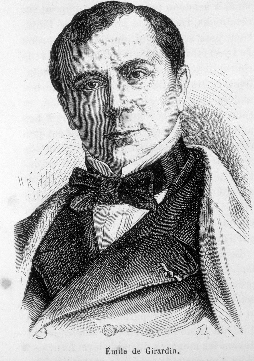 Porträtt av Emile de Girardin (1806-1881), fransk publicist och politiker, grundare av den moderna pressen. av French School