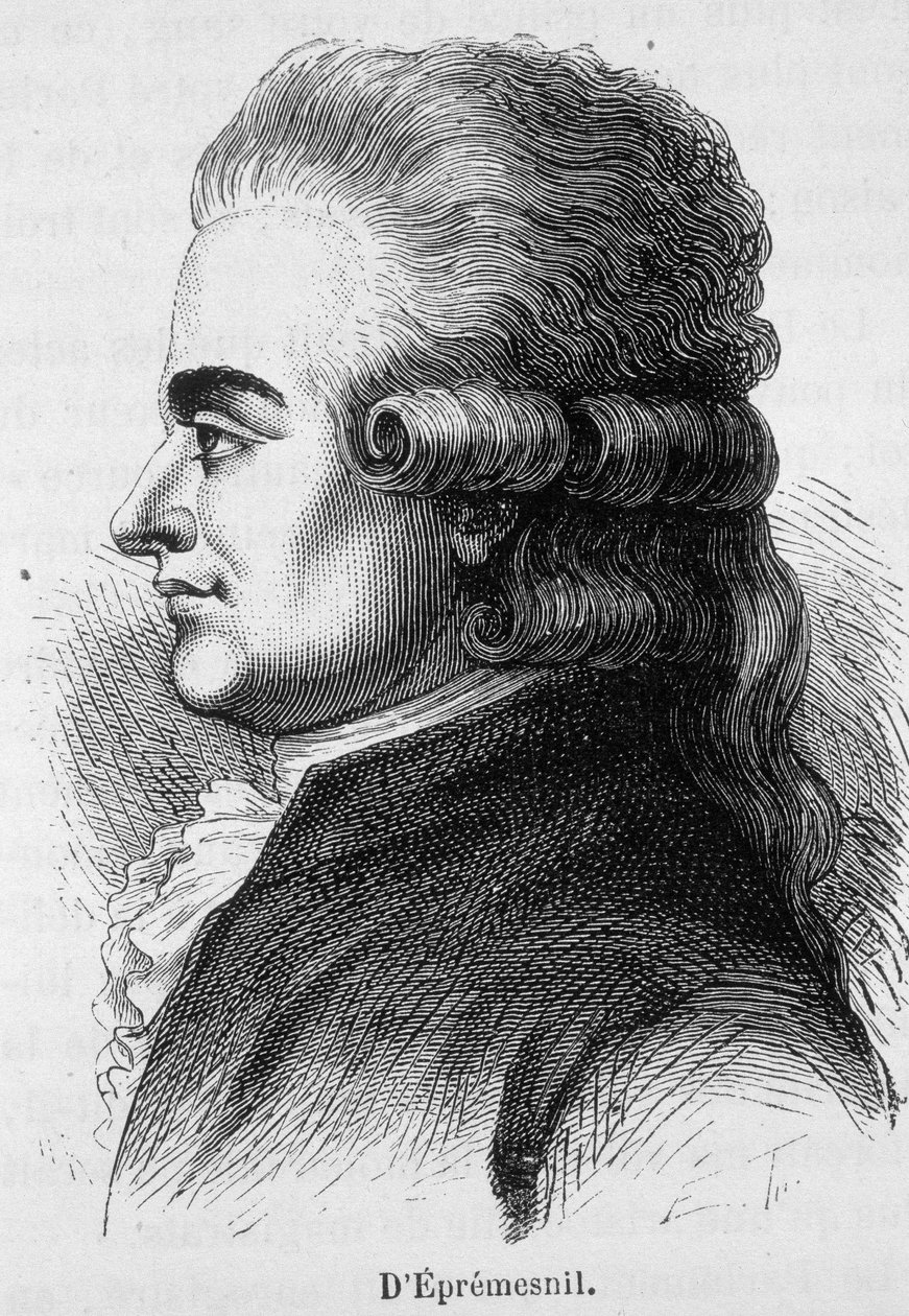 Porträtt av Eprémesnil, fransk magistrat och politiker (1746 - 1794) - i ""L
