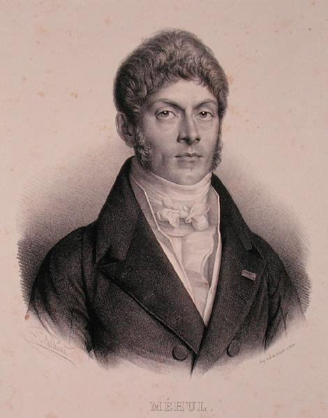 Porträtt av Etienne-Nicolas Mehul (1763-1817) (lito) av French School