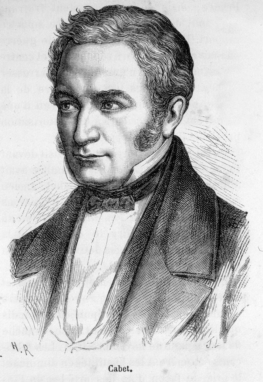 Porträtt av Etienne Cabet, fransk socialist (1788-1856) av French School