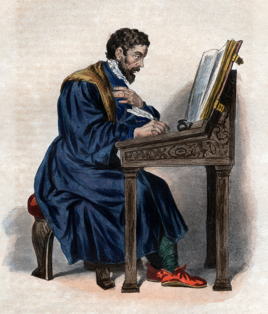 Porträtt av Etienne Jodelle (1532-1573), fransk dramatiker och poet. av French School