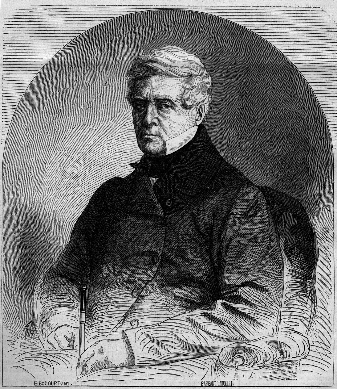 Porträtt av Etienne Pasquier (1767-1862), fransk politiker. Gravyr i "" Le Monde Illustré"" nr 275 av 19 juli 1862. av French School