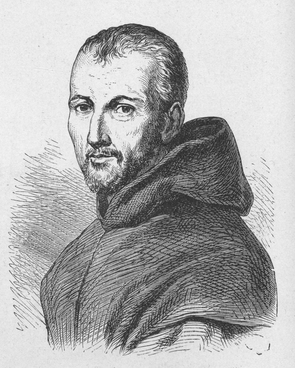 Porträtt av fader Mersenne (1588 - 1648) - i "" Vetenskapens album; berömda forskare; Stora upptäckter””” 1896. av French School