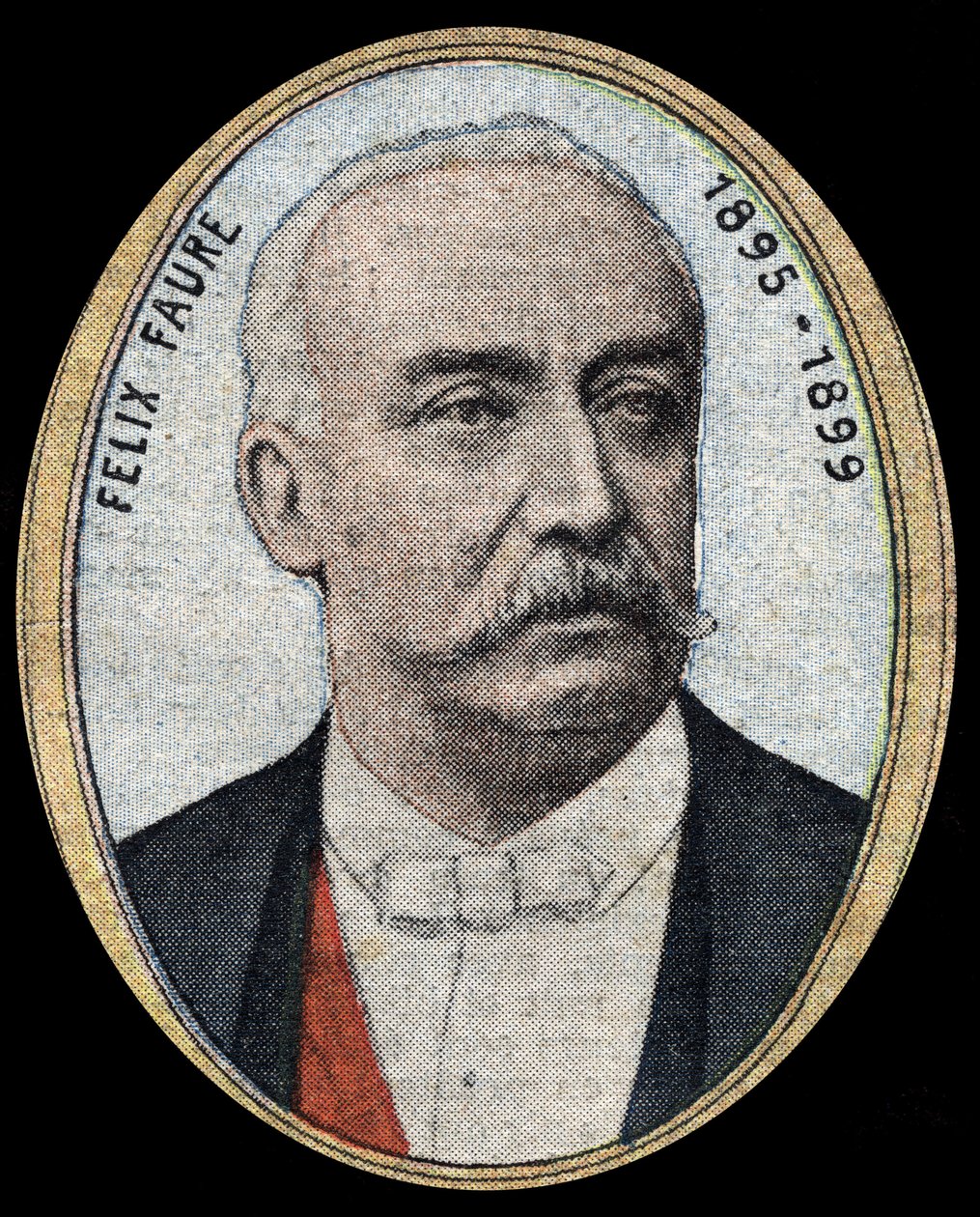 Porträtt av Felix Faure (1841-1899), industriman och politiker, moderat republikan, han blev republikens president från 1895 till 1899. av French School