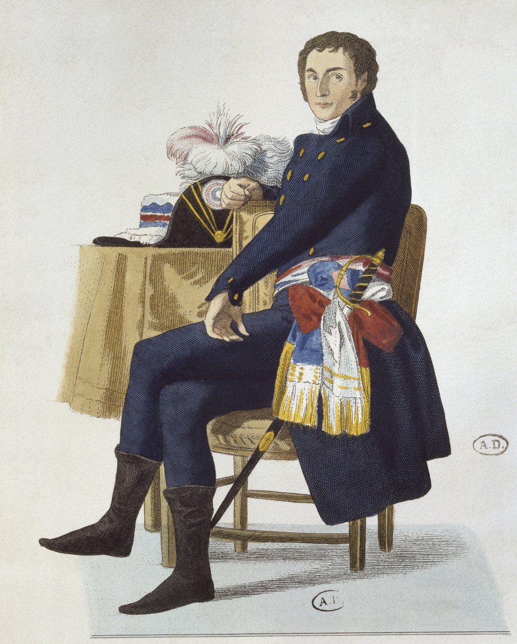 Porträtt av Ferdinand Guillemardet, 1798 av French School