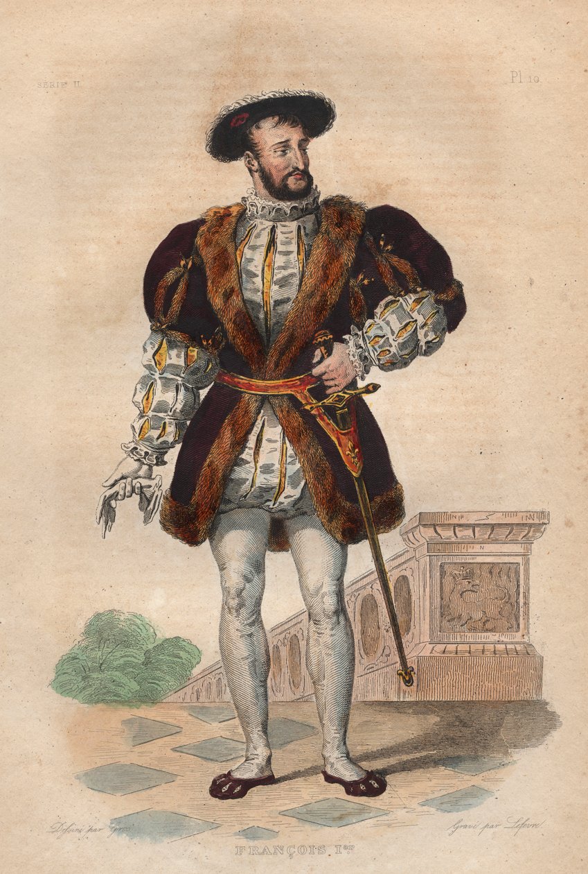 Porträtt av Frans I av Frankrike (1494-1537), kung av Frankrike. av French School