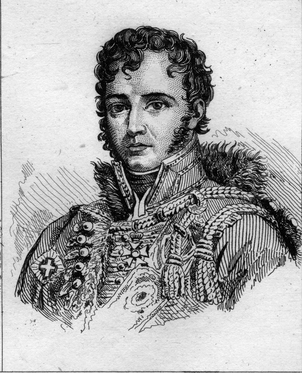 Porträtt av Francois Antoine Charles Lallemand av French School