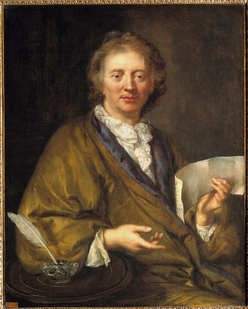 Porträtt av Francois Couperin (1668-1733), dit Couperin le Grand, fransk kompositör och organist. Anonym målning från 1600-talet. olja på duk, 90 x 73 cm. - Porträtt av Francois Couperin (1668-1733), känd som Couperin den store, fransk kompositör och av French School