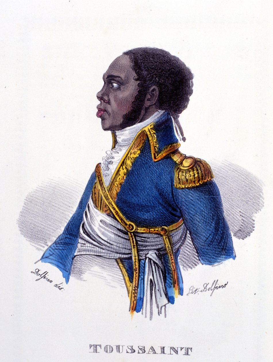 Porträtt av Francois Dominique Toussaint känd som "Toussaint-Louverture" (Toussaint Louverture av French School