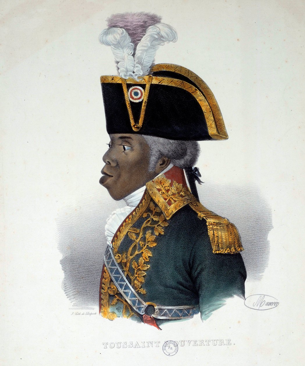 Porträtt av Francois Dominique Toussaint känd som "Toussaint-Louverture" (Toussaint Louverture av French School