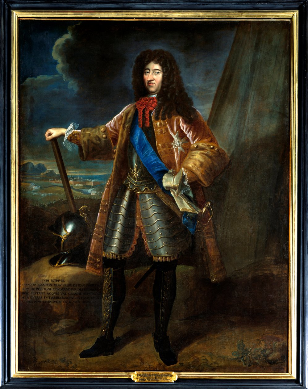 Porträtt av Francois Gaston de Bethune (1638-1692). Anonym målning från 1600-talet. Olja på duk. C, Chateau de Sully - Porträtt av Francois Gaston de Bethune (1638-1692). Anonym målning från 1600-talet. Olja på duk. C. Castle of Sully, av French School