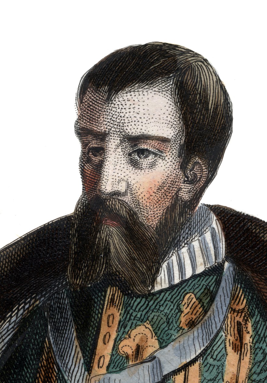 Porträtt av Francois I de Lorraine (1519-1563), hertig av Guise, hertig av Aumale, fransk soldat och politiker. av French School