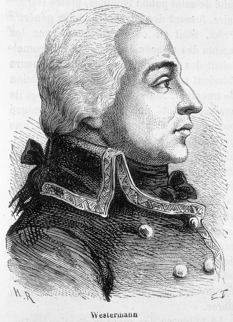 Porträtt av Francois Joseph Westermann, general francais (1751-1794) - i "" L