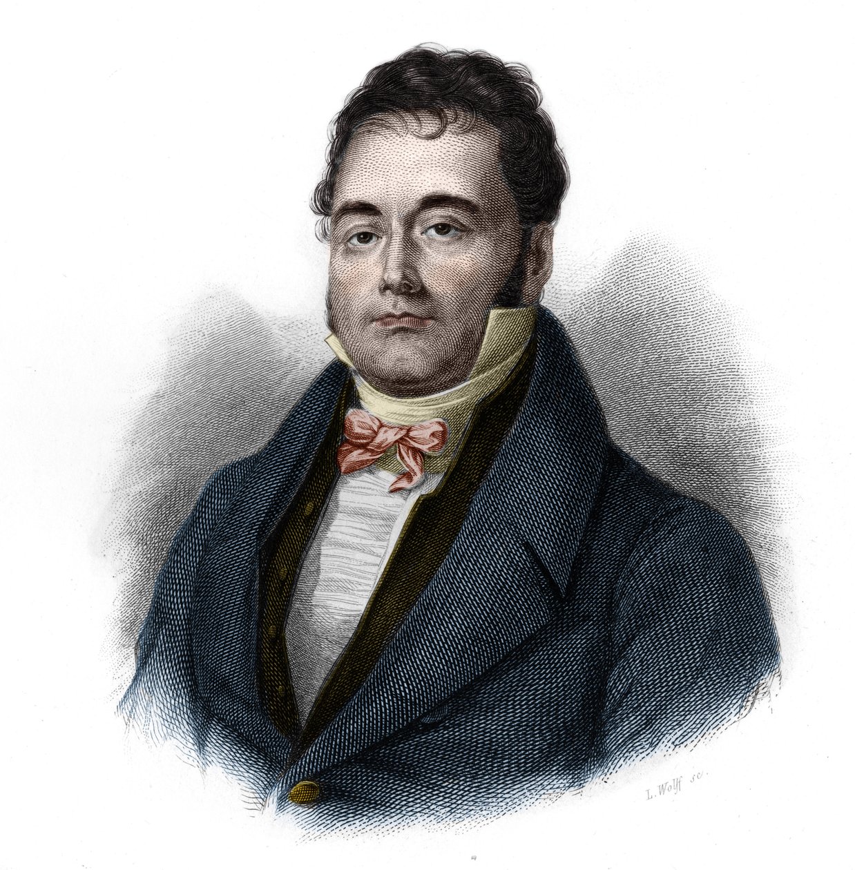 Porträtt av Francois Mauguin (1785-1854), fransk politiker. i "" LIBRE DES SPEAKERS"" av Louis de Cormenin Timon. 1842. Privat samling. av French School