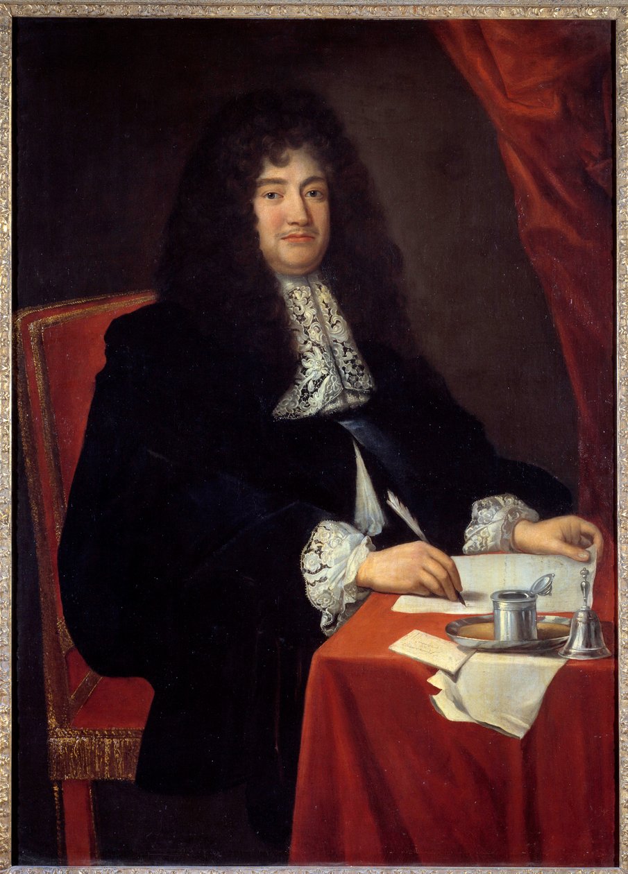 Porträtt av Francois Michel Le Tellier, Marquis de Louvois (1639 - 1691), fransk politiker. Anonym målning från 1600-talet. Museet i Versailles. av French School
