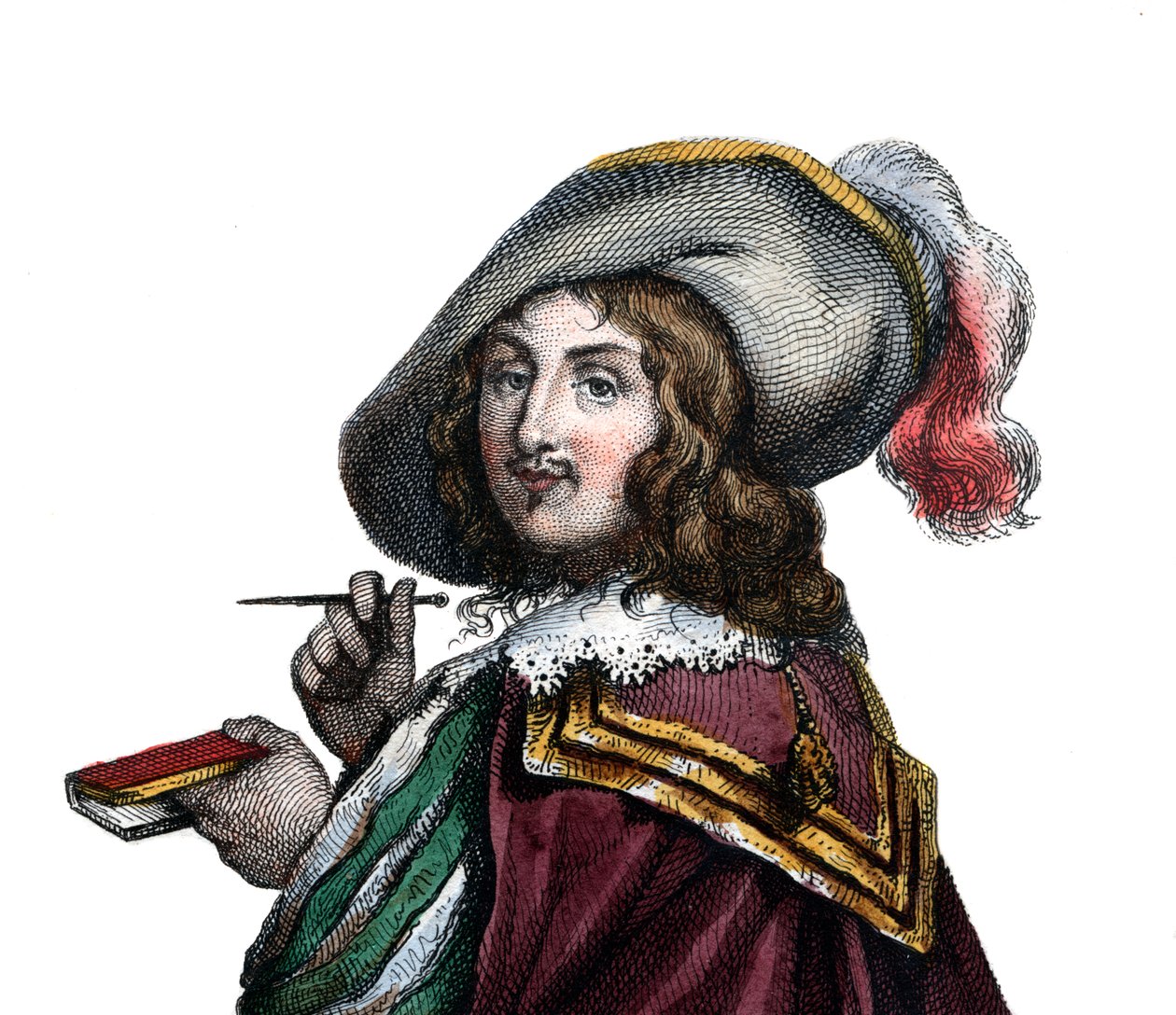 Porträtt av Francois VI, hertig av La Rochefoucauld, prins av Marcillac (1613-1680), fransk författare. av French School