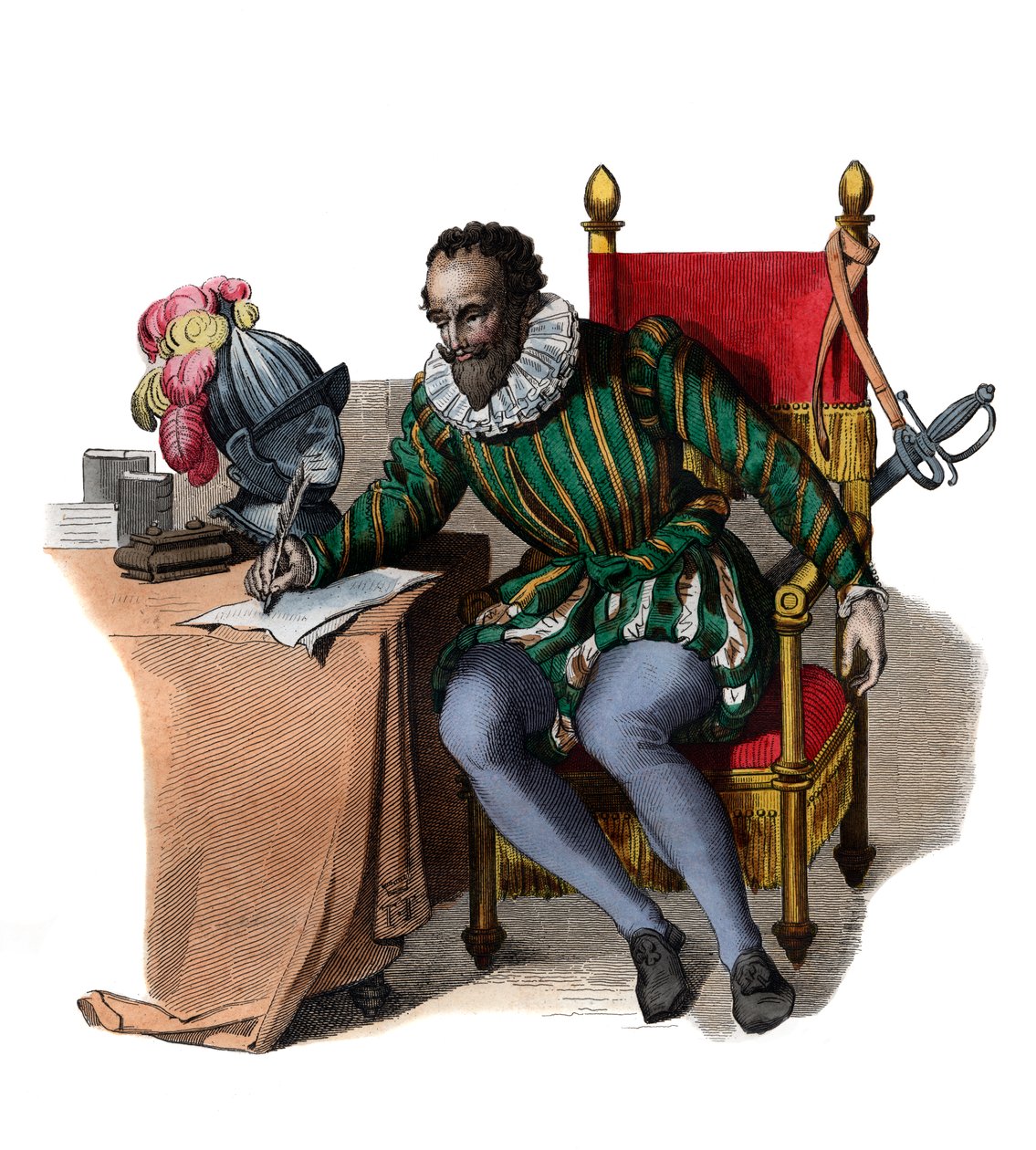 Porträtt av Francois de Malherbe (1555-1628), fransk poet, kritiker och översättare. av French School