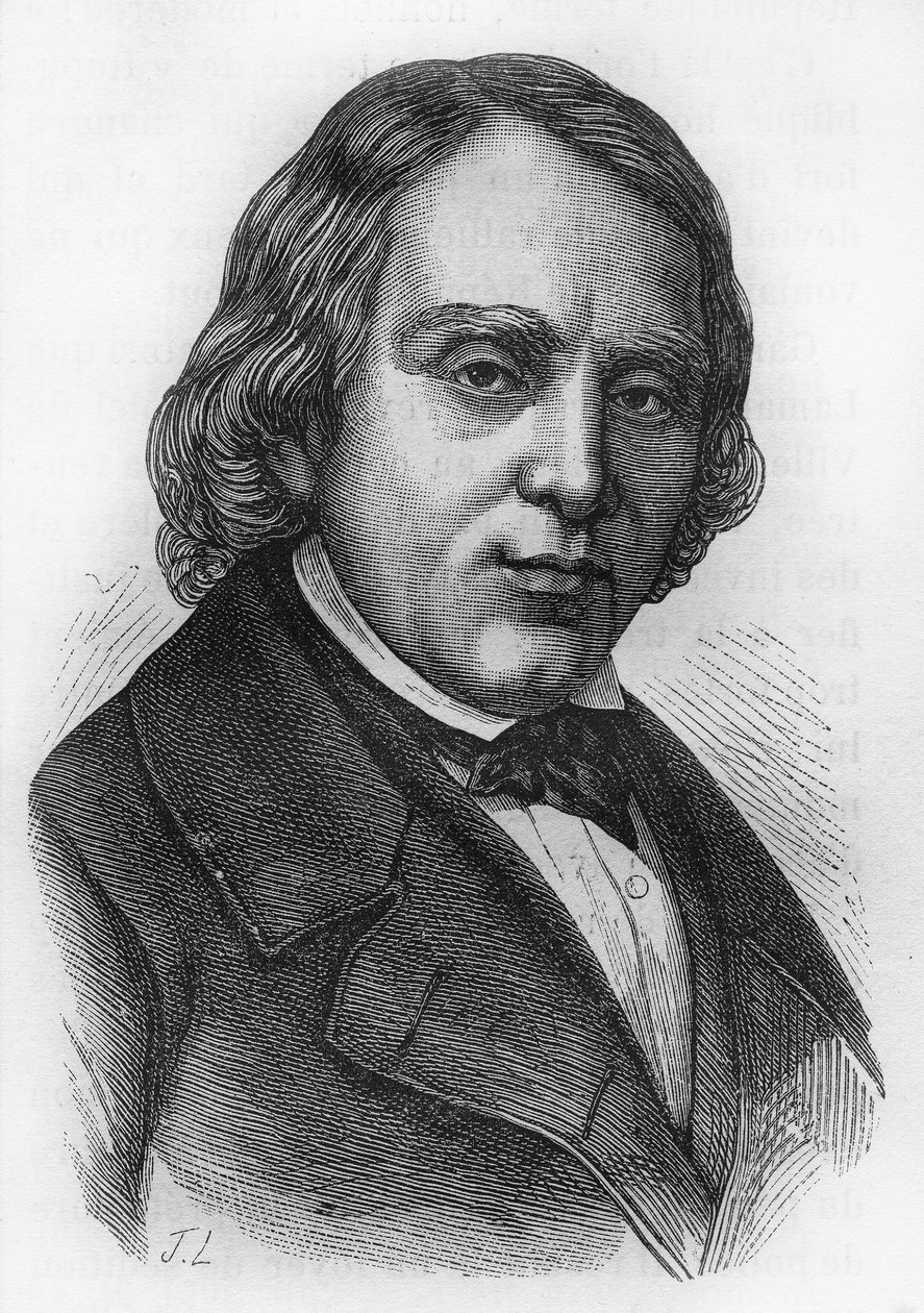 Porträtt av François Vincent Raspail (1794-1878), fransk biolog, kemist och politiker. av French School