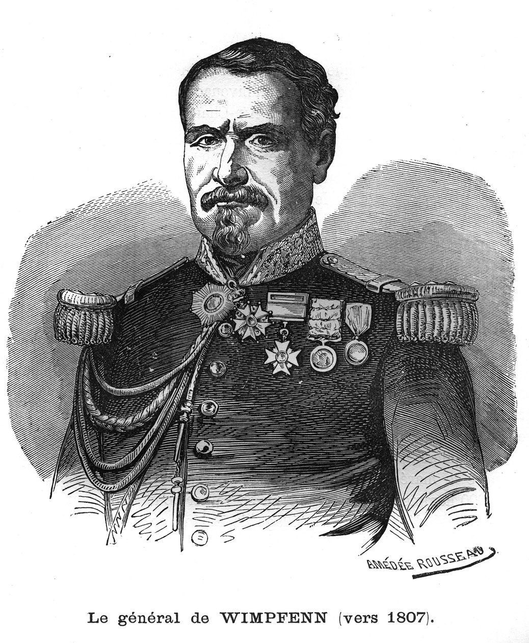 Porträtt av baron Emmanuel Felix von Wimpffen (Wimpfenn av French School