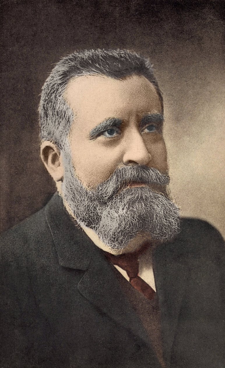 Porträtt av den franske politikern Jean Jaures (1859-1914) av French School