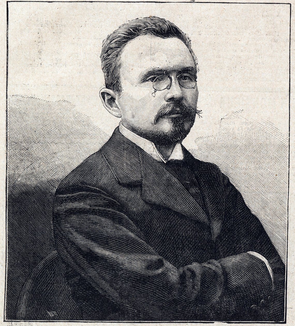 Porträtt av Gabriel Albert Auguste Hanotaux Fransk diplomat, historiker och politiker (1853-1944). av French School
