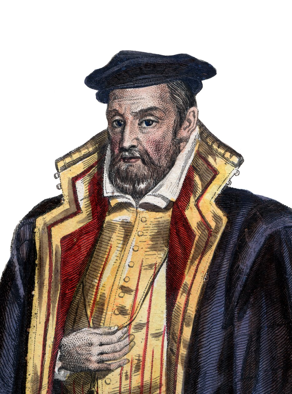 Porträtt av Gaspard II de Coligny (1519-1572), Lord de Chatillon, fransk adelsman och amiral. av French School