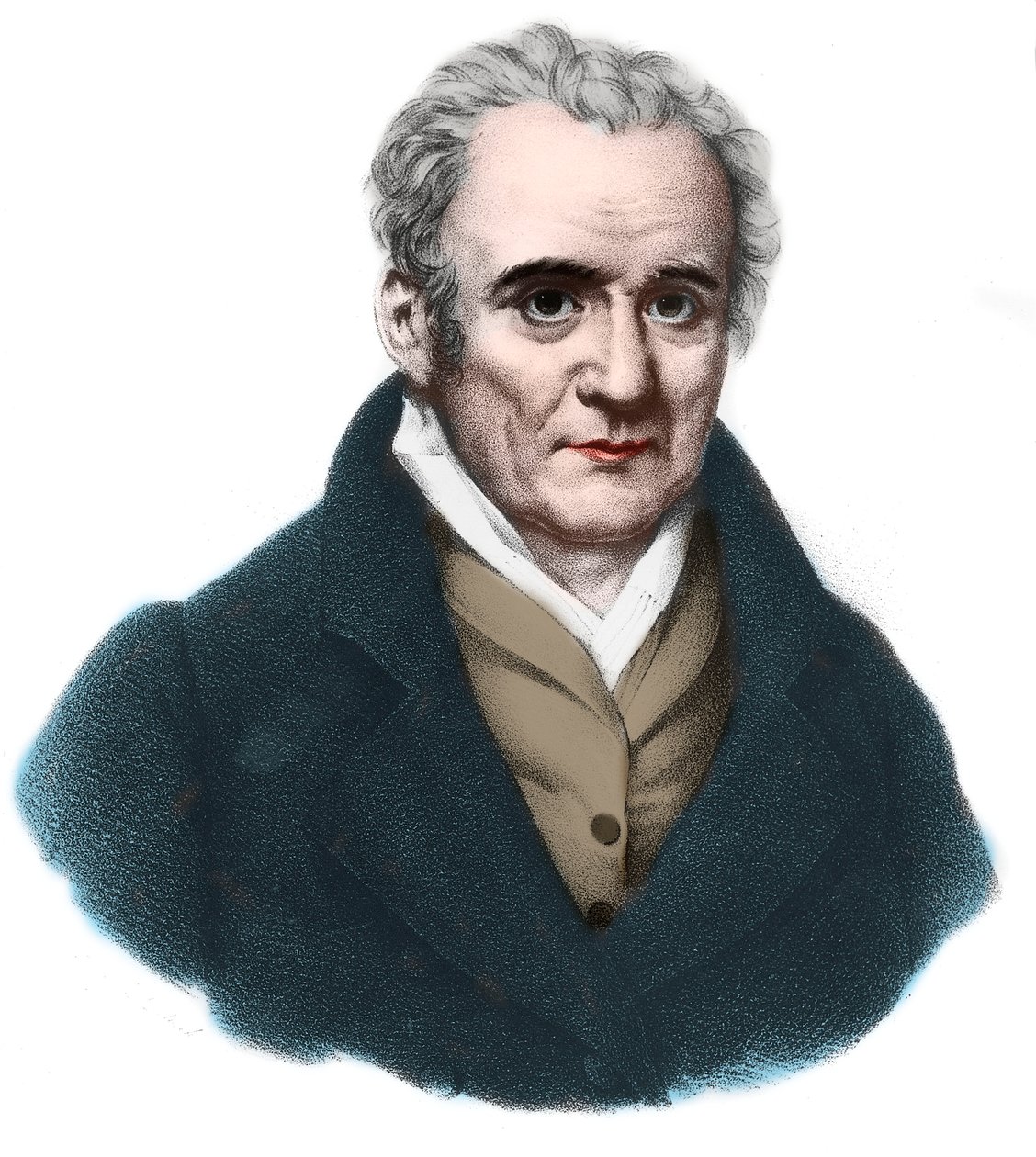 Porträtt av Gaspard Monge (1746-1818) greve av Peluse, fransk matematiker och fysiker. av French School