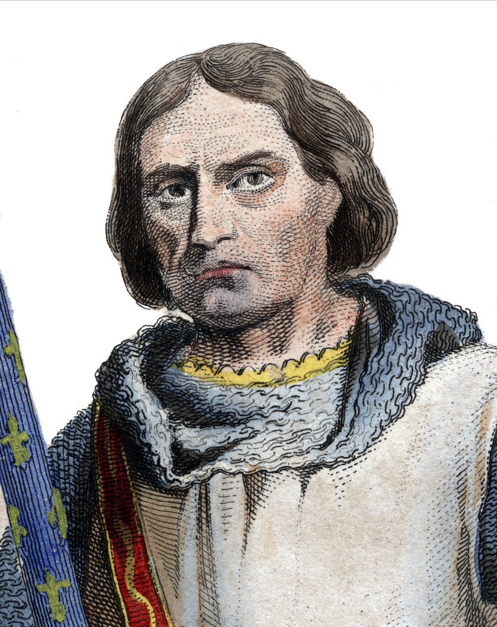 Porträtt av Gaucher V de Chastillon (ca 1249-1329), Frankrikes konstapel. av French School