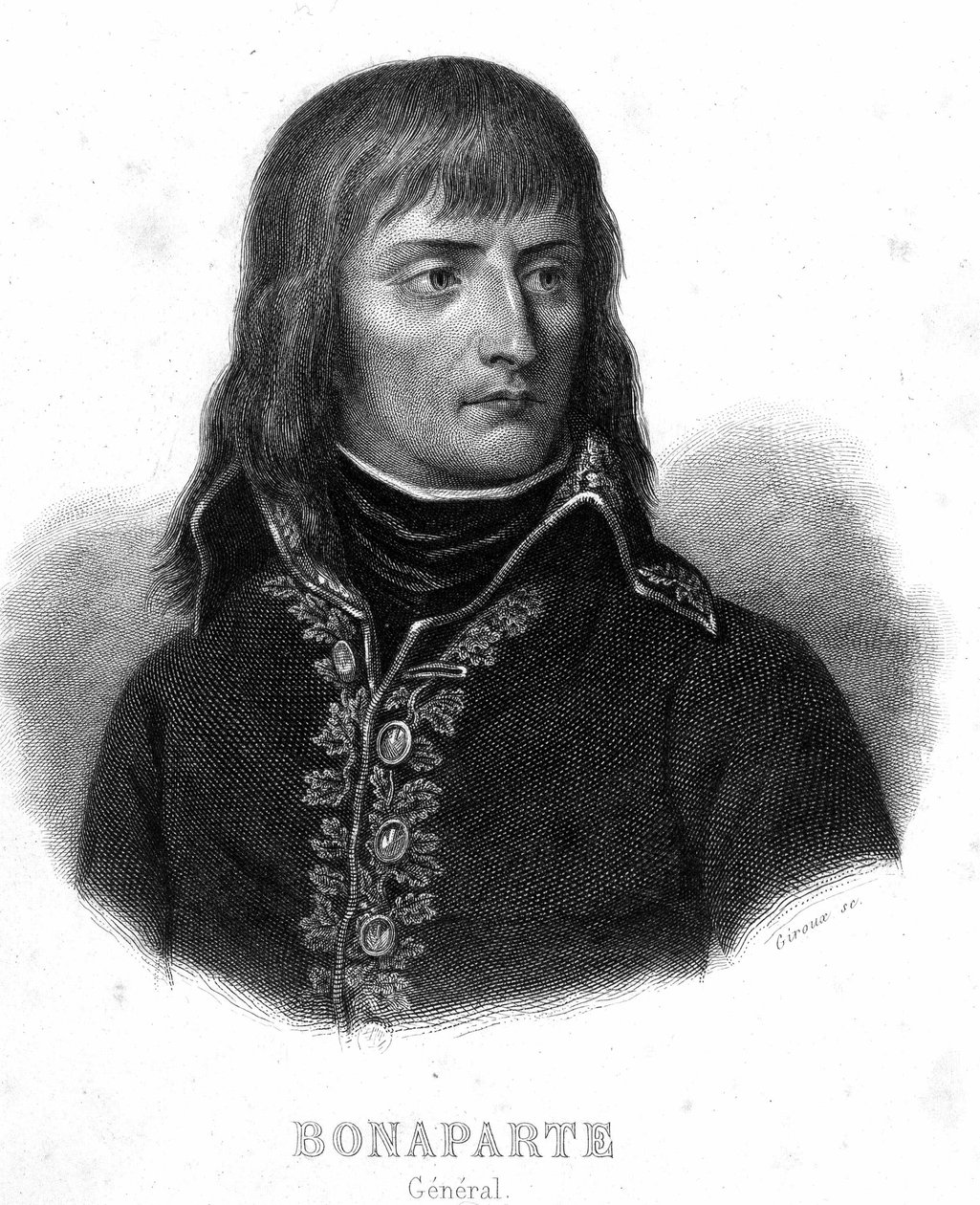 Porträtt av General Bonaparte - i "" Revolution francaise"" av Thiers. 1800-talet. av French School
