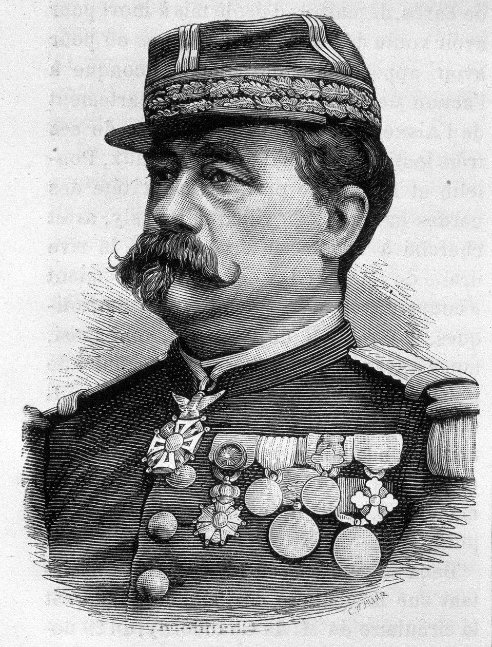 Porträtt av General Carrey de Bellemare. av French School