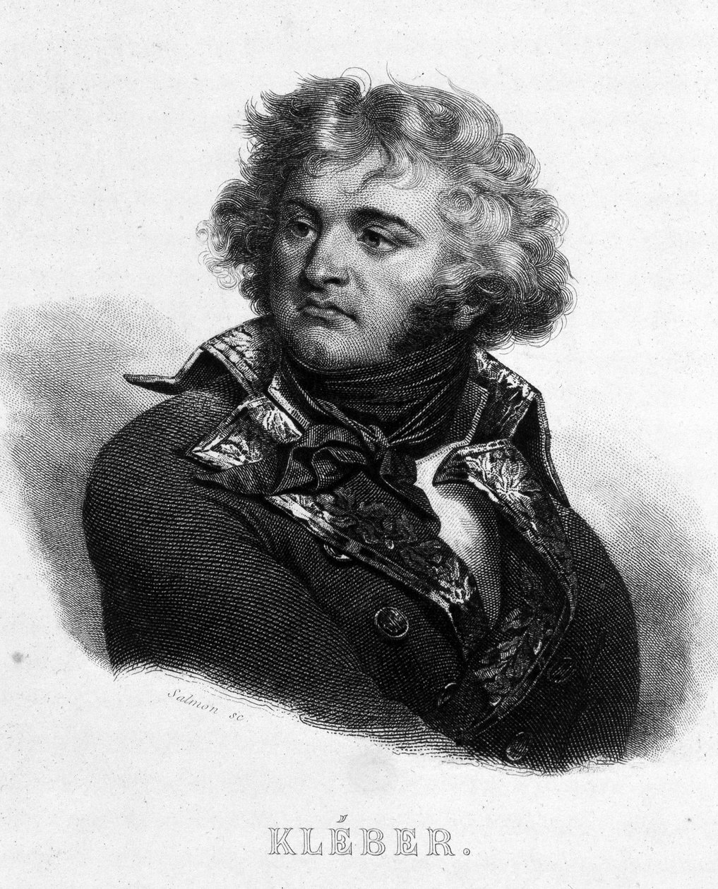 Porträtt av general Jean Baptiste Kléber (1753 - 1800) - i "" Revolution francaise"" av Thiers. 1800-talet av French School