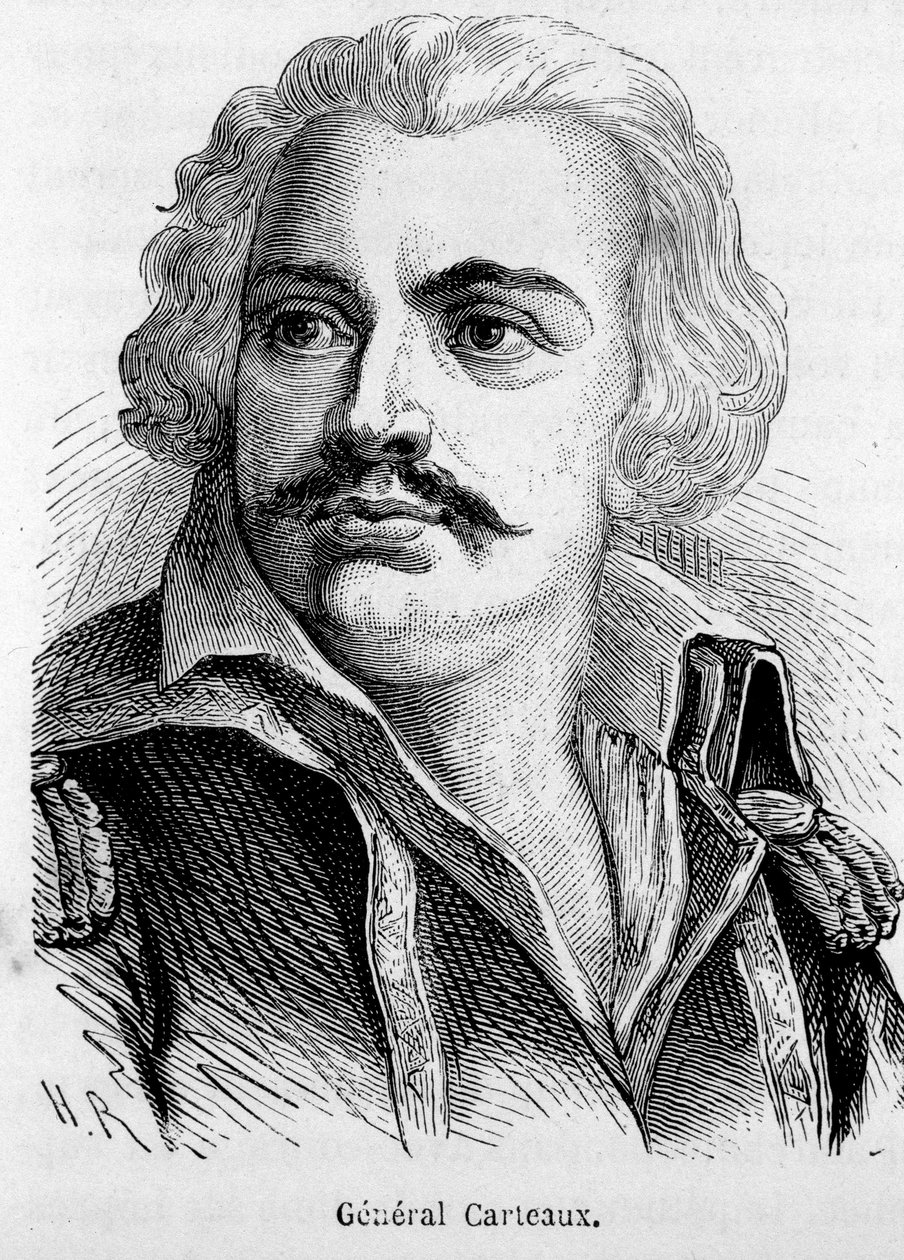 Porträtt av general Jean Francois Carteaux (1751-1813) - i "" Frankrikes historia"" av Henri Martin av French School