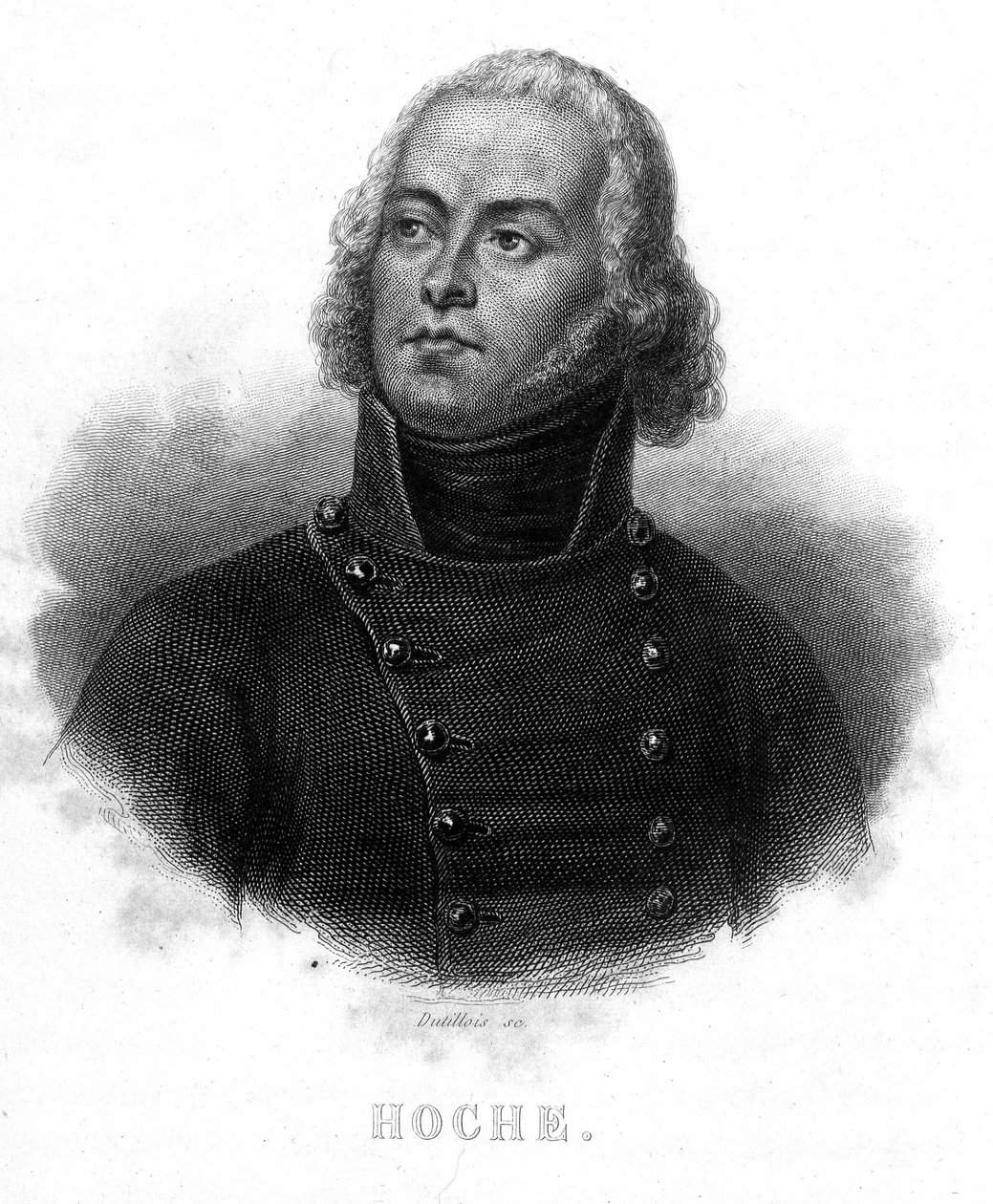Porträtt av general Lazare Louis Hoche (1768 - 1797) - i "" Revolution francaise"" av Thiers. 1800-talet av French School