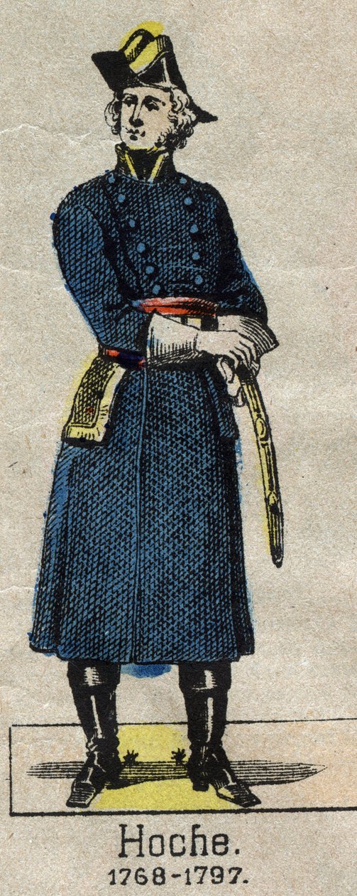 Porträtt av general Louis Lazare Hoche (1768-1797) Bild på Epinal från slutet av 1800-talet. av French School