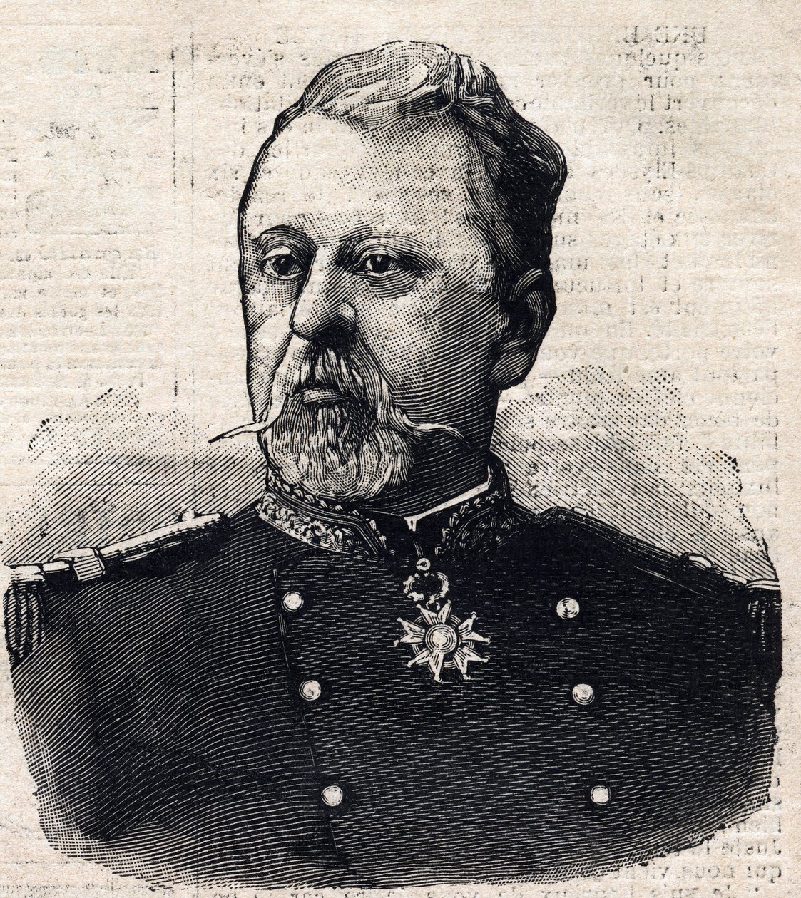 Porträtt av General Poilloue of St Mars (Saint Mars) (1832-1897) av French School
