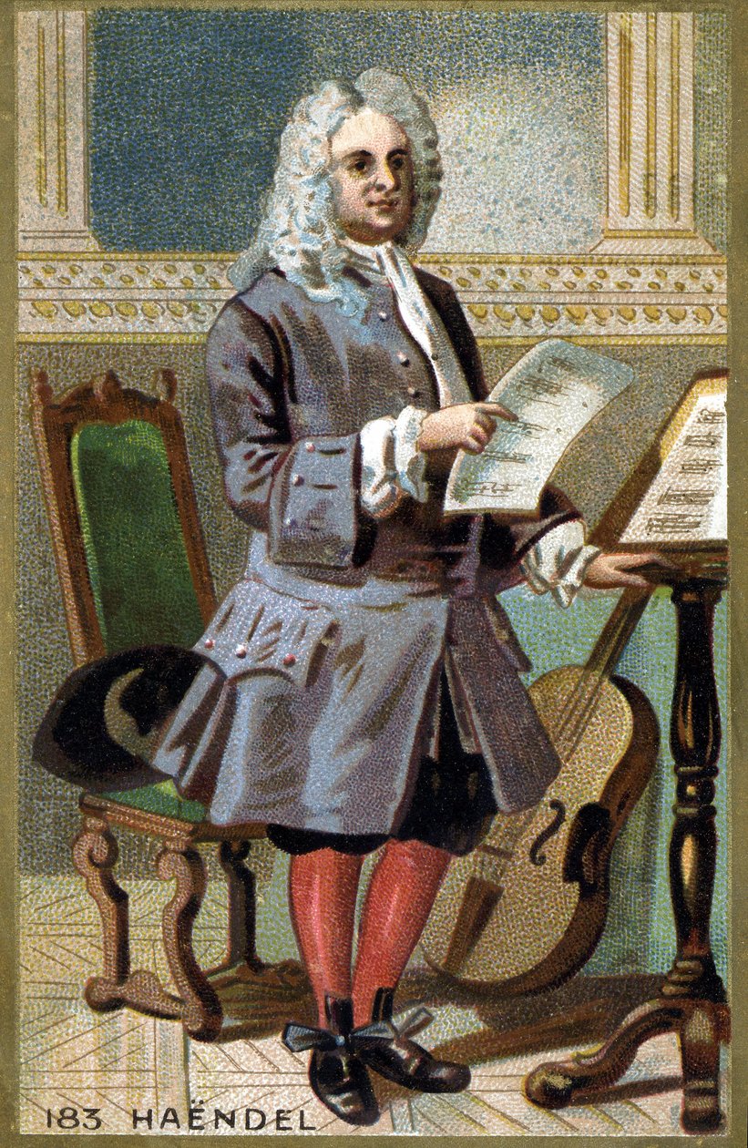 Porträtt av George Frederick Handel (Georg Friedrich Handel av French School