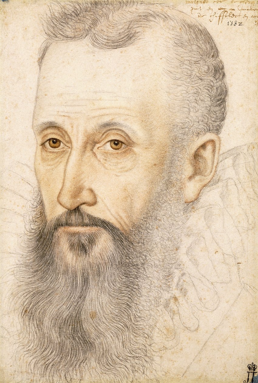 Porträtt av George Talbot, Earl of Shrewsbury, c.1582 av French School