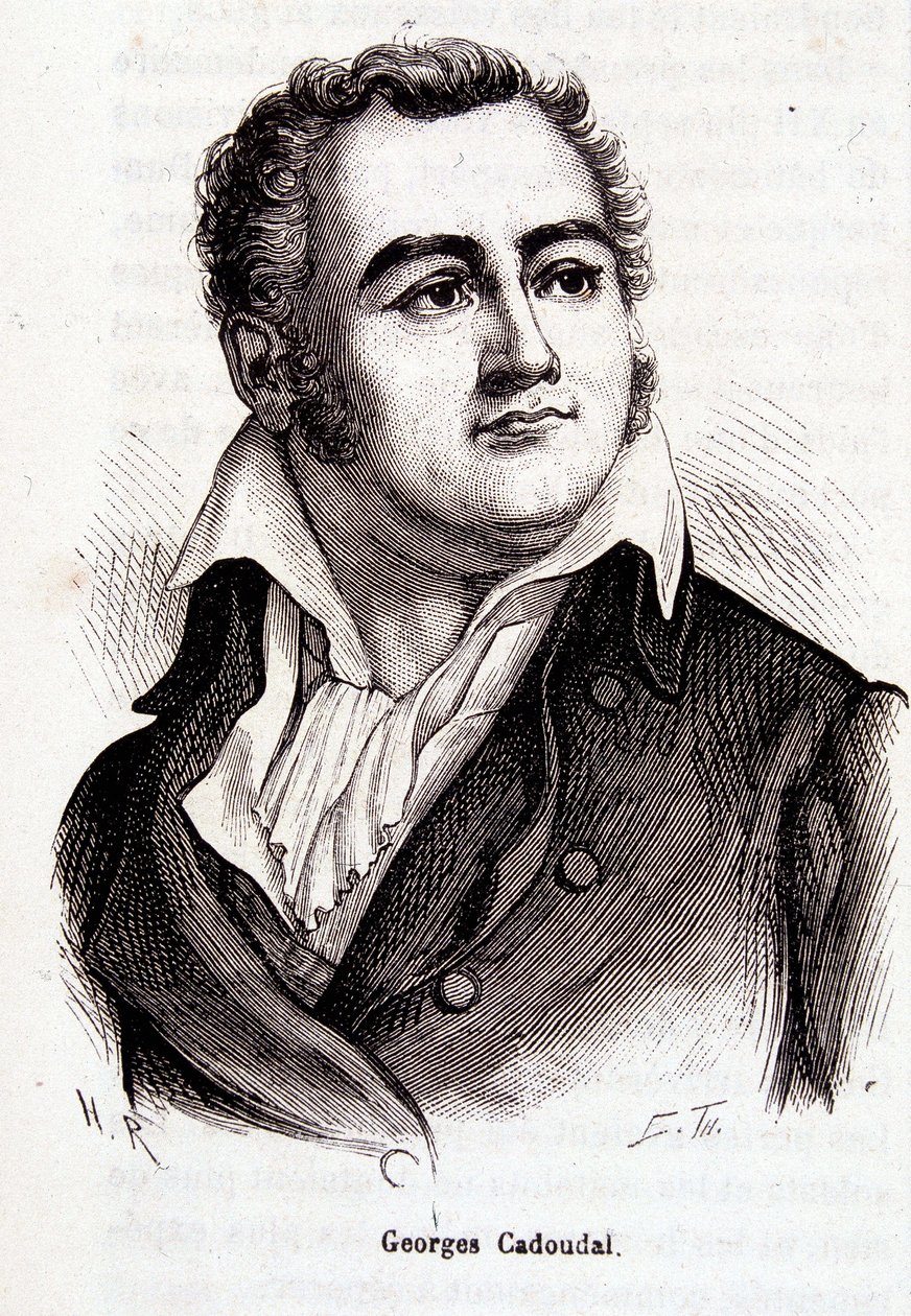 Porträtt av Georges Cadoudal - gravyr av French School