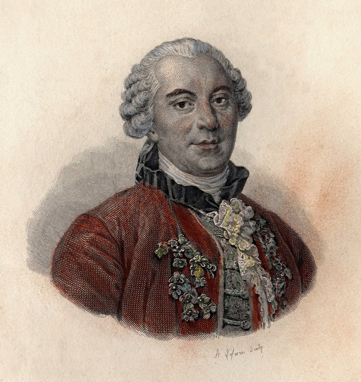 Porträtt av Georges Louis Leclerc, greve av Buffon (1707-1788), fransk naturforskare och författare. I "" Porträtt av användbara män"" av French School