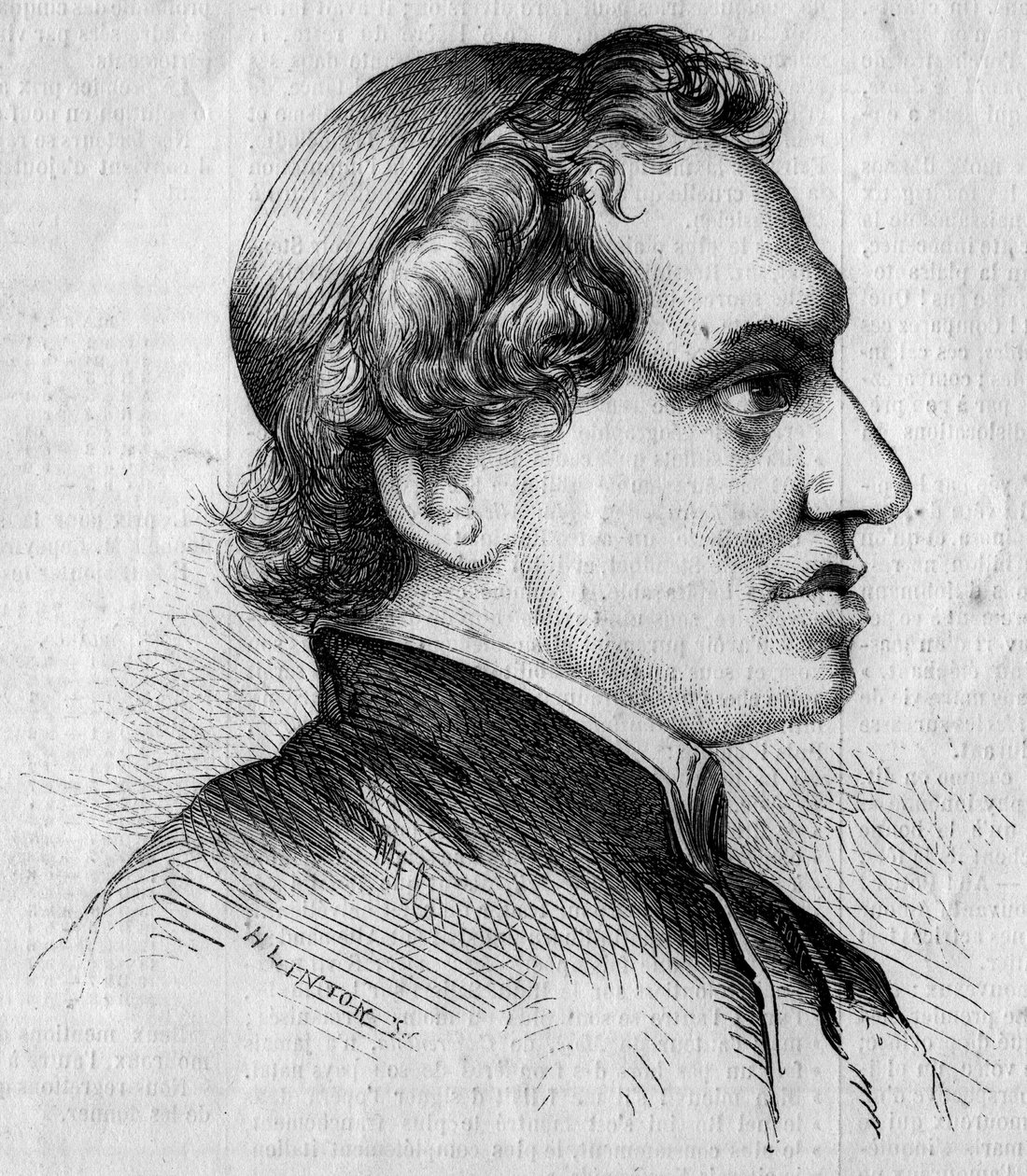 Porträtt av Giacomo Antonelli (1808-1878), italiensk kardinal och statssekreterare för den påvliga regeringen. Gravyr av Linton i ""The Illustrous World"" nr 92 den 15 januari av French School