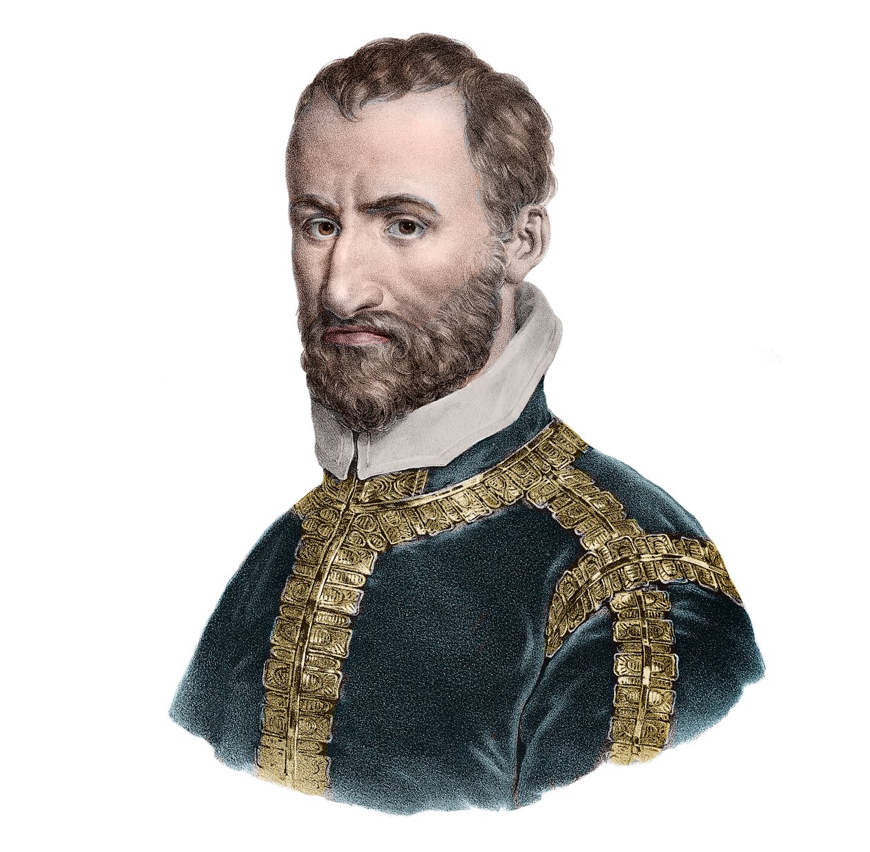 Porträtt av Giovanni Pierluigi da Palestrina (1525-1594), italiensk kompositör. av French School